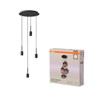 Lámpara colgante OSRAM DECOR Needle Plate 4xE27 Gris oscuro