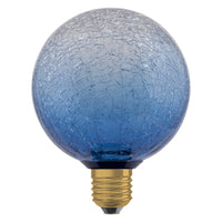 Lámpara LED OSRAM DECOR de cristal craquelado redonda azul
