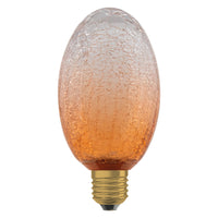 Lámpara LED OSRAM DECOR de cristal craquelado, larga, color naranja
