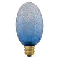 Lámpara LED OSRAM DECOR de cristal craquelado, larga, azul