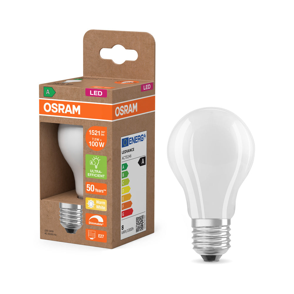 Lámpara OSRAM SUPERSTAR+ CLASSIC A GLFR 100, 8,2 W, 1521 lm, blanco cálido