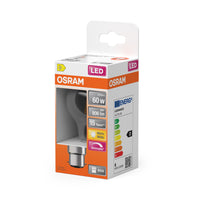 Lámpara LED OSRAM Retrofit CLASSIC A DIM 7W 827 Clear B22d, 806 lm, 2700 K, blanco cálido