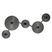 Aplique de pared plisado OSRAM DECOR 5xE27 gris oscuro