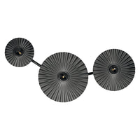 Aplique de pared plisado OSRAM DECOR 3xE27 gris oscuro