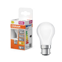 Lámpara LED OSRAM Retrofit CLASSIC P 4W 827 Frosted B22d, 470 lm, 2700 K, Blanco cálido