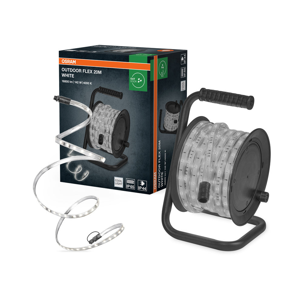 Tira LED flexible para exteriores OSRAM IP65 blanco frío 4000K 20 m IP65
