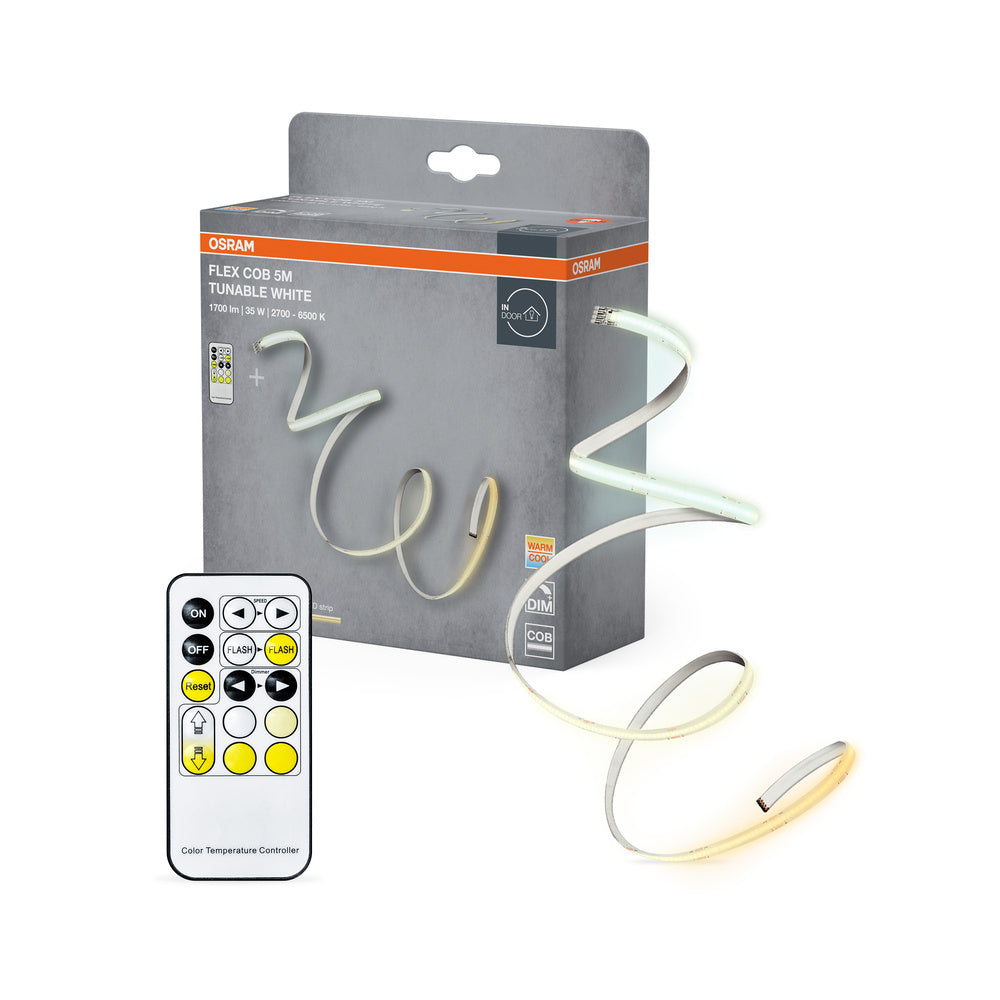 OSRAM FLEX COB 5M LED-Streifen TW RC, gelb, 30W, 1700lm