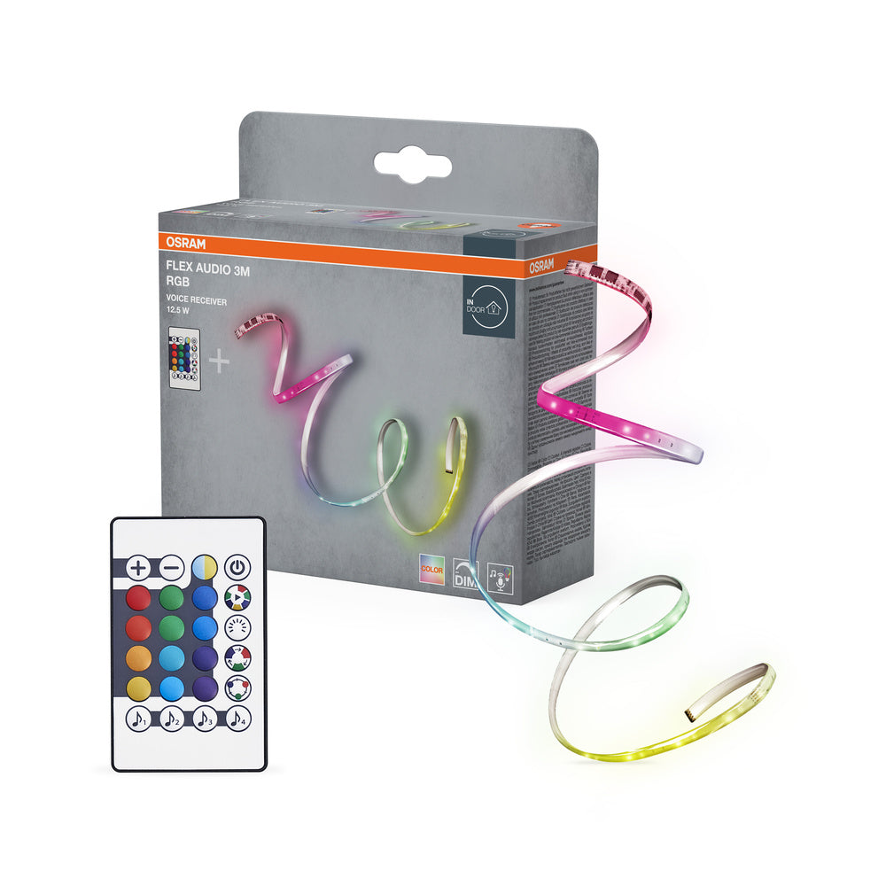 OSRAM FLEX AUDIO 3M LED-Streifen VR RC, weiß, 10W, 120lm
