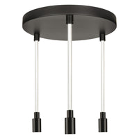Lámpara colgante OSRAM DECOR Glow Plate, cable iluminado, 3 LED E27 Select