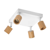 Lámpara de techo OSRAM LED Spot Brick 4xGU10 blanco y madera