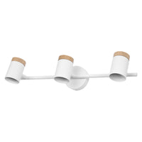 Lámpara de techo OSRAM LED Spot Stamp 3xGU10 blanca y madera