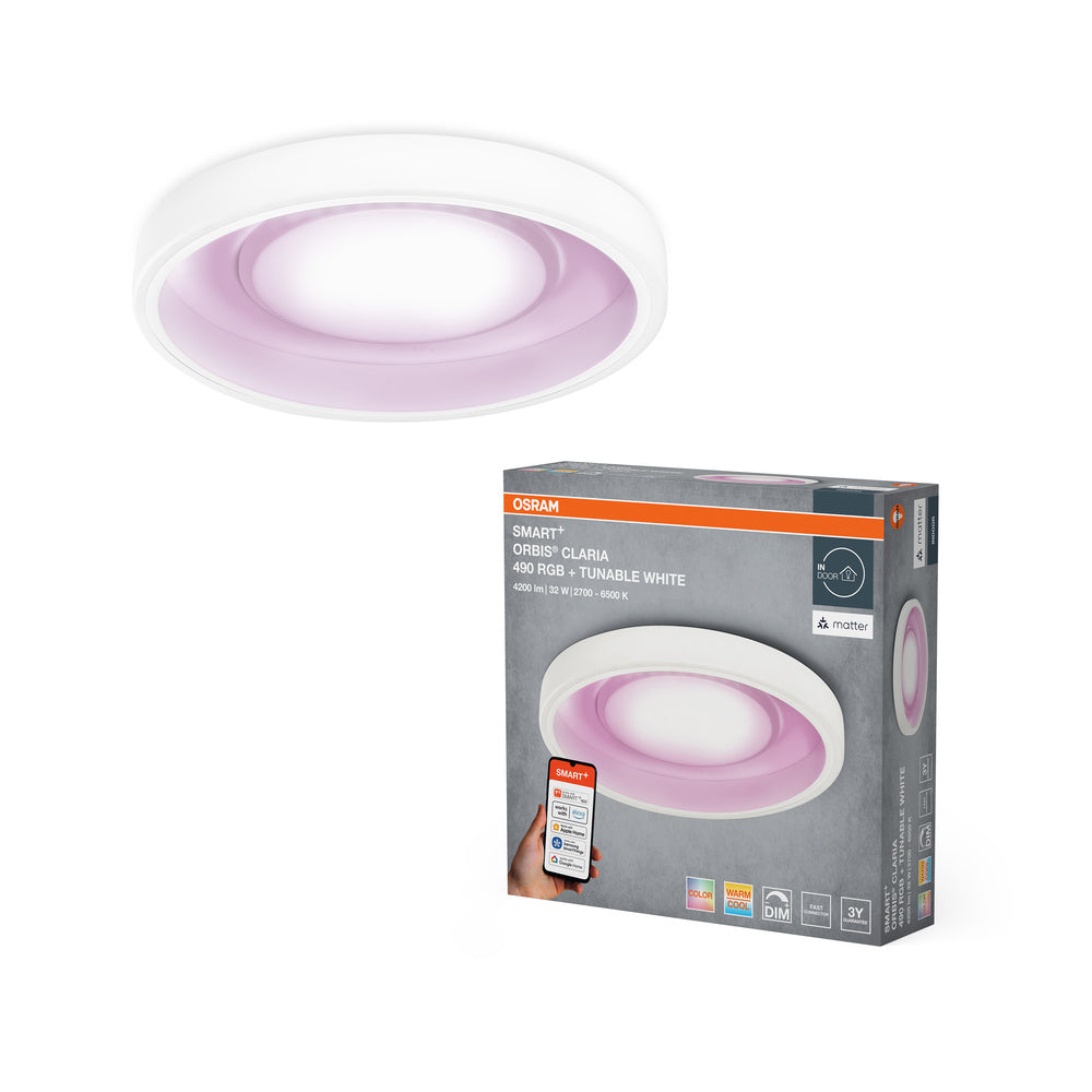 Lámpara de techo OSRAM Matter SMART+ Claria 32 W, 4200 lm, 490 mm