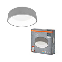 Lámpara de techo LED cilíndrica OSRAM Matter SMART+ Orbis, 45 cm, blanco regulable, 24 W, 3000-6500 K, gris