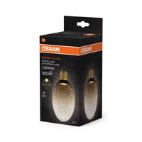 Lámpara LED OSRAM DECOR Krackelglas larga marrón
