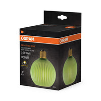 Lámpara LED OSRAM DECOR esfera de cristal coloreada verde