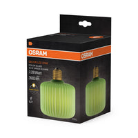 Lámpara LED OSRAM DECOR de cristal coloreado cuadrada verde