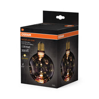 Lámpara LED OSRAM DECOR, pequeña, negra, con cristal eléctrico