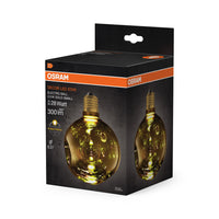 Lámpara LED OSRAM DECOR, pequeña, dorada, cristal eléctrico
