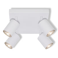Foco LED OSRAM ELEMENTAL Plate White de 4 puntos, luz, 4xGU10, blanco, 21 x 13,8 x 21 cm
