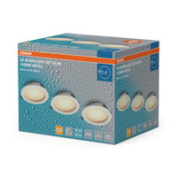 Foco empotrable LED OSRAM para baño IP44 Slim 120 mm 8W Metal Blanco ⌀95 mm