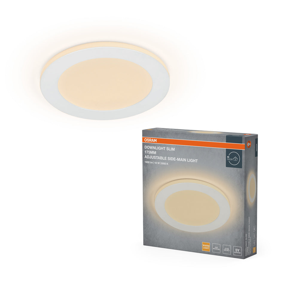 OSRAM LED Downlight Foco empotrable lateral-principal 175 mm 18W Blanco ⌀85…145 mm