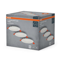 Conjunto de focos empotrables LED OSRAM Slim Spot y Downlight, 120 mm, 8 W, blanco, ⌀105 mm