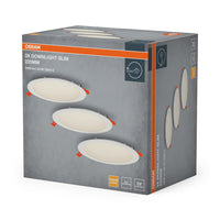 OSRAM LED Spot y Downlight Recess Slim Conjunto de focos empotrables 225 mm 22W Blanco ⌀200 mm