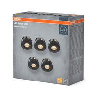 OSRAM LED Mini Spot Set Einbaustrahler 6W 120° Schwarz ⌀30 mm