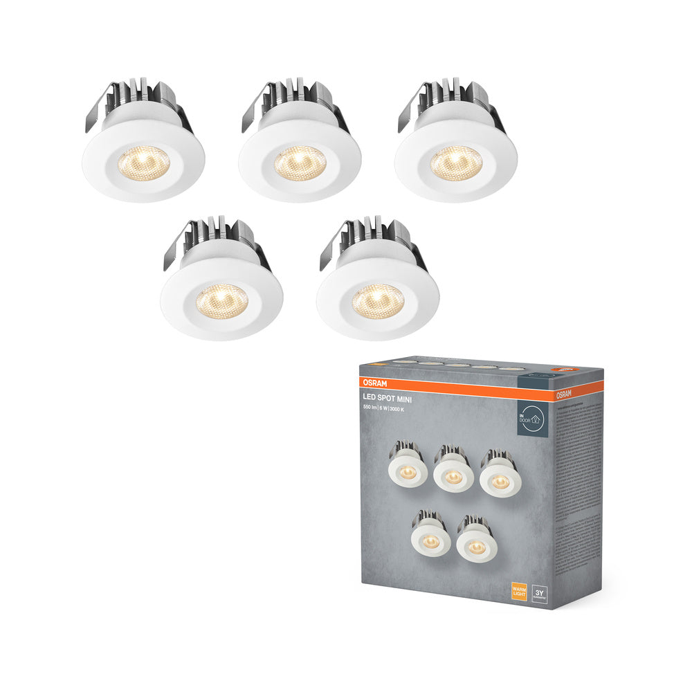 Foco empotrable OSRAM LED Mini Spot Set 6W 120° Blanco ⌀30 mm