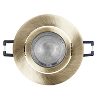 Foco empotrable LED OSRAM Spot Recess GU10 giratorio Click 4,5 W Latón verde ⌀68 mm