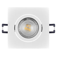 Foco empotrable LED OSRAM Spot Recess GU10 giratorio cuadrado Click 4,5 W 827 blanco ⌀68 mm