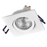 Foco empotrable LED OSRAM Spot Recess GU10 giratorio cuadrado Click 4,5 W 827 blanco ⌀68 mm