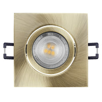 Foco empotrable LED OSRAM Spot Recess GU10 giratorio cuadrado Click 4,5 W latón verde ⌀68 mm