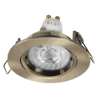Foco empotrable LED OSRAM Twistlock GU10 giratorio de 2,6 W, latón verde, 75 mm de diámetro.