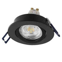 Foco empotrable inteligente LED OSRAM Matter SMART+ para baño GU10 giratorio 4,7W RGBW negro Ø68 mm
