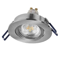 Foco empotrable inteligente LED OSRAM Matter SMART+ para baño GU10 orientable 4,7W RGBW níquel satinado Ø68 mm