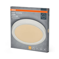 Lámpara de techo redonda OSRAM Orbis Quickfix de 320 mm y 24 W con atenuación por clic, color blanco
