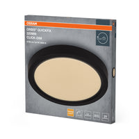 Lámpara de techo redonda OSRAM Orbis Quickfix de 320 mm y 24 W con atenuación por clic, color negro