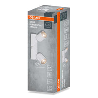 Foco LED OSRAM ELEMENTAL de 2 puntos, blanco, luz, 2xGU10, blanco, 21 x 13,8 x 6,5 cm