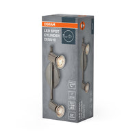 Foco de techo cilíndrico LED OSRAM 2xGU10 níquel cepillado