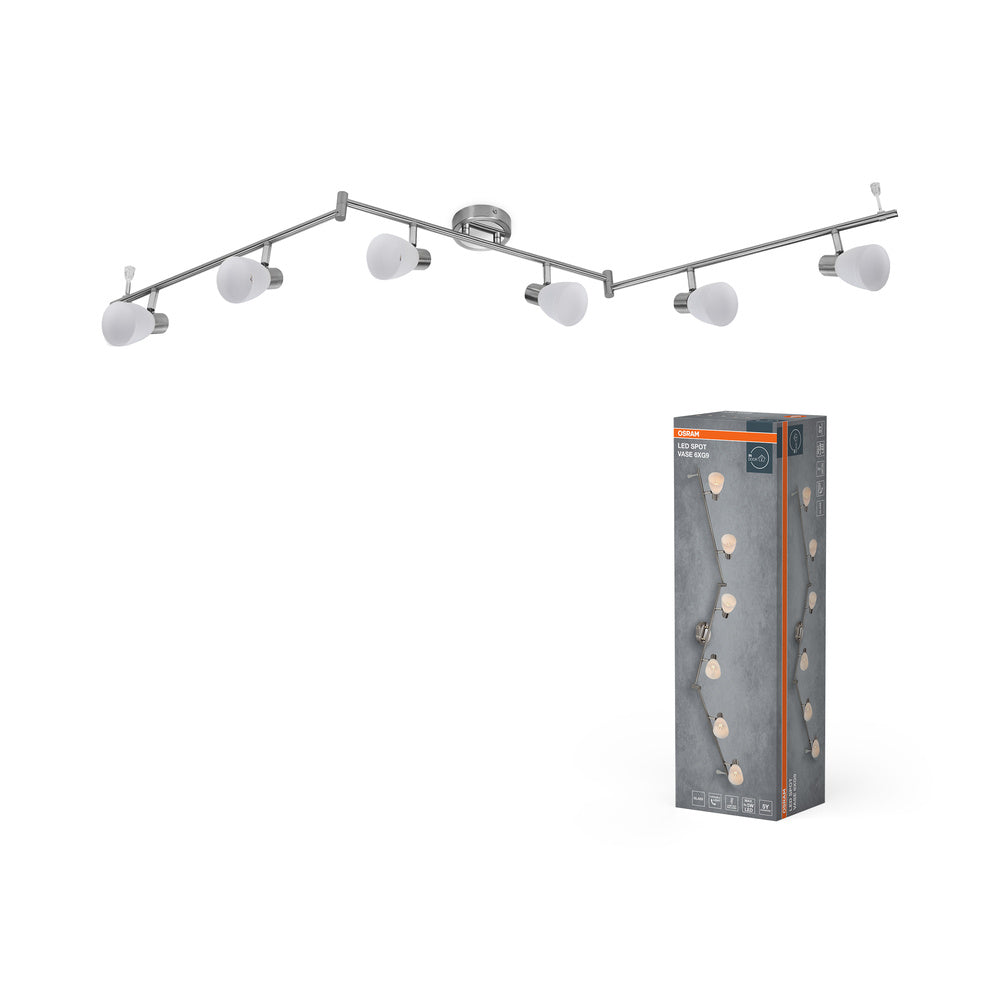 OSRAM LED Spot Vase Deckenleuchte 6xG9 Gebürstetes Nickel