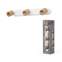 Lámpara de techo OSRAM LED Spot Brick 3xGU10 blanco y madera