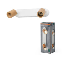 Lámpara de techo OSRAM LED Spot Brick 2xGU10 blanco y madera