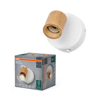 Aplique de pared OSRAM LED Spot Brick 1xGU10 blanco y madera