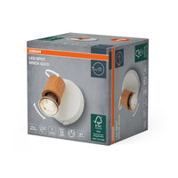 Aplique de pared OSRAM LED Spot Brick 1xGU10 blanco y madera