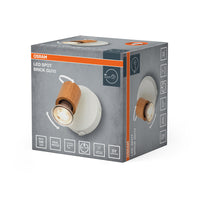 Aplique de pared OSRAM LED Spot Brick 1xGU10 blanco y madera