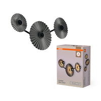 Aplique de pared plisado OSRAM DECOR 3xE27 gris oscuro