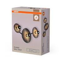 Aplique de pared plisado OSRAM DECOR 3xE27 gris oscuro