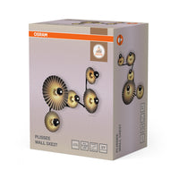 Aplique de pared plisado OSRAM DECOR 5xE27 gris oscuro