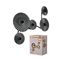Aplique de pared plisado OSRAM DECOR 5xE27 gris oscuro